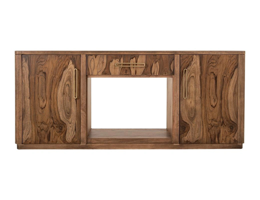 1 Drawer & 2 Door, TV Stand with Electric Fireplace Insert