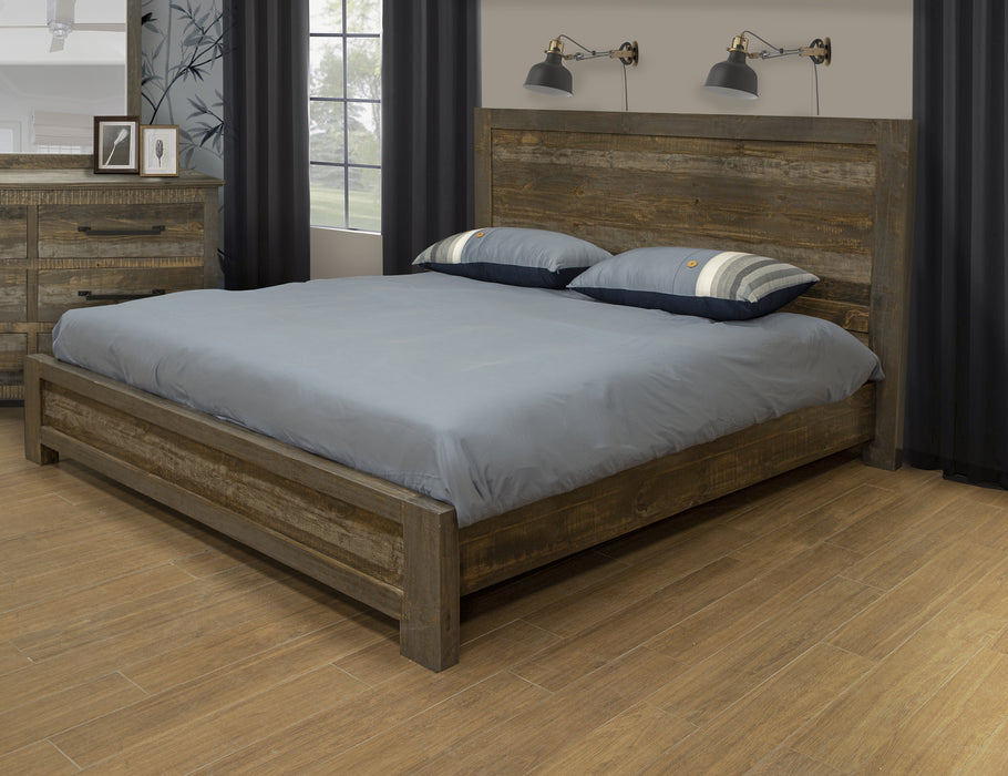 Loft Brown Low Profile Footboard King Bed - Ogle Furniture (TN)