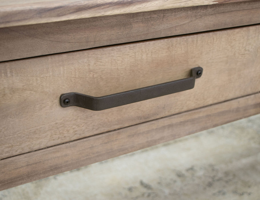 Natural Parota 2 Drawers, Sofa Table