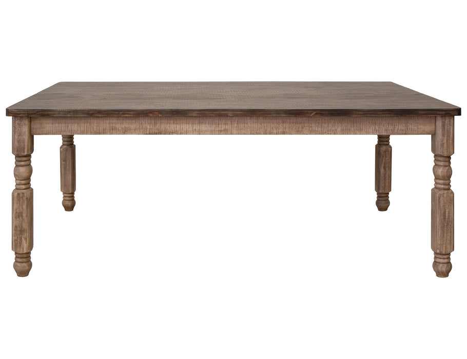 Natural Stone Dining Table w/ Turned Legs