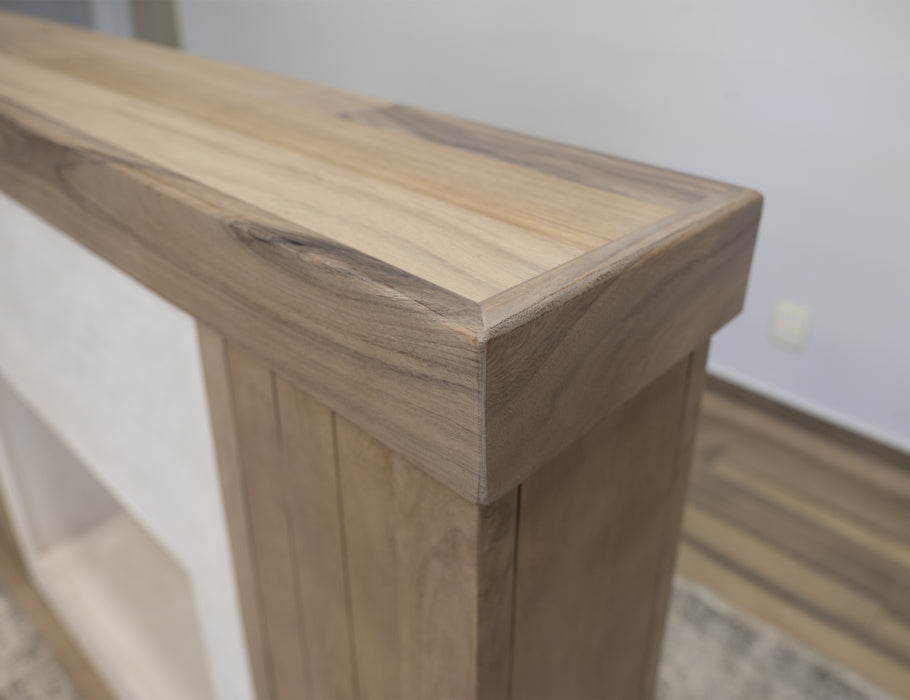 Natural Parota Electric Fireplace Console - Ogle Furniture (TN)