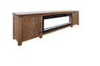 Natural Parota 93" Electric Fireplace - Ogle Furniture (TN)