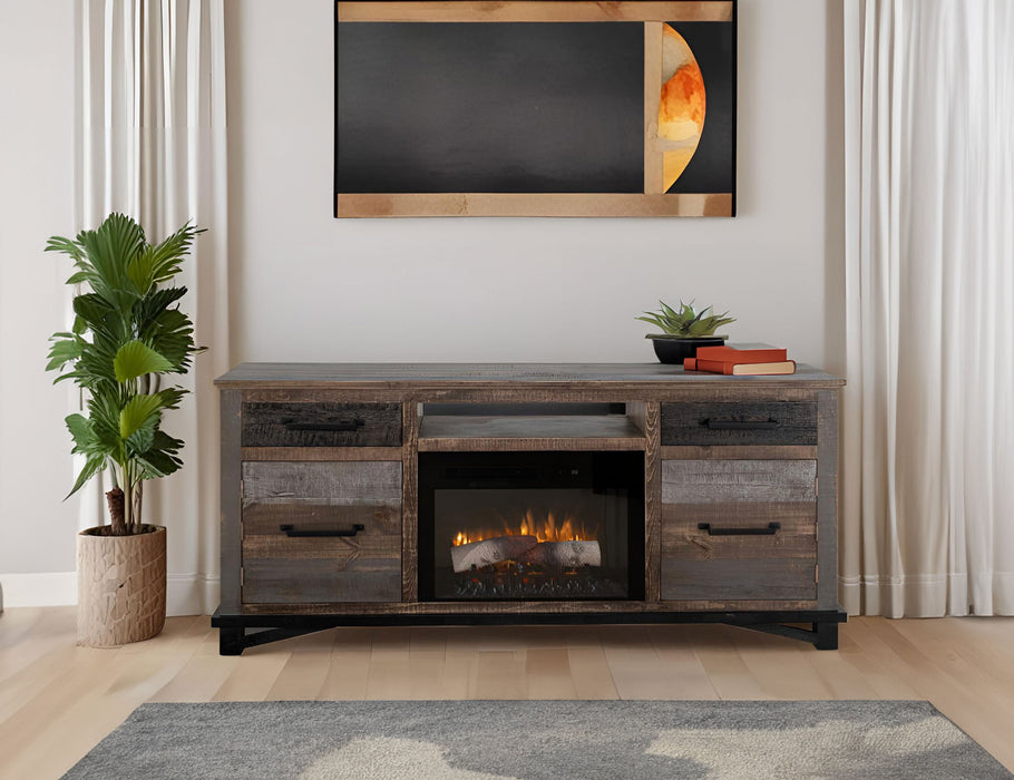 Loft Brown 70" Fireplace - Ogle Furniture (TN)