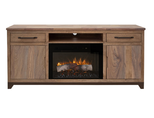 Natural Parota 70" Electric Fireplace - Ogle Furniture (TN)