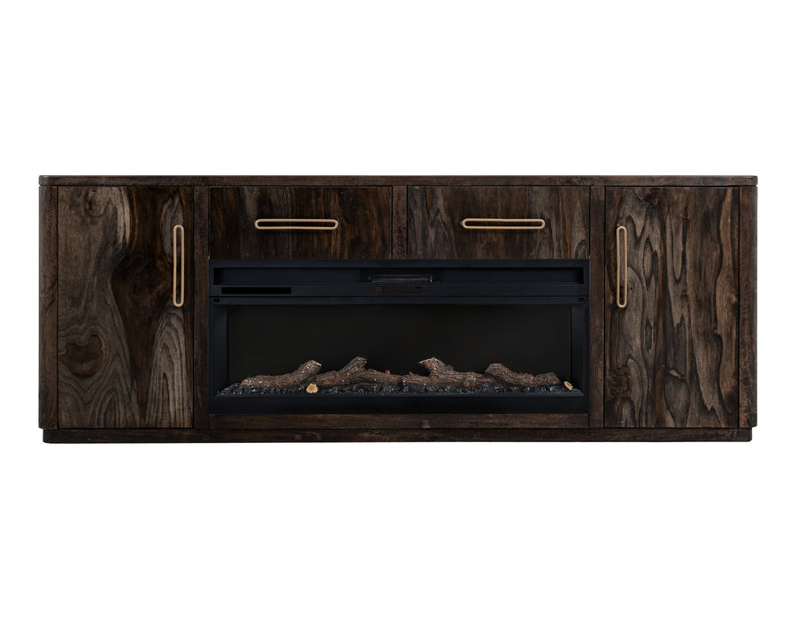2 Drawer & 2 Door TV Stand 80" with Electric Fireplace Insert - Ogle Furniture (TN)