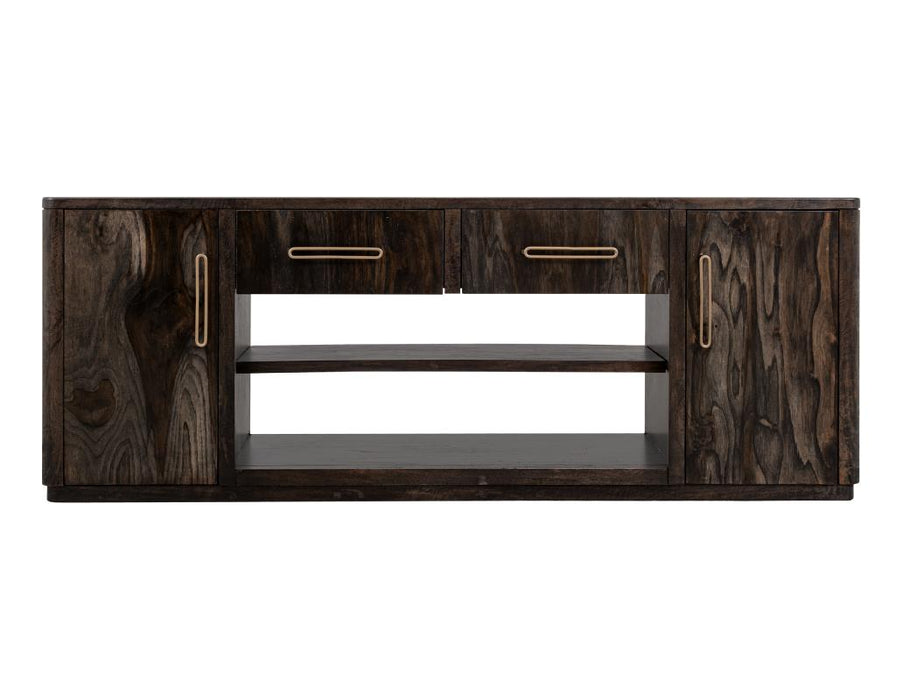 Black Balam Wall Unit, TV Stand 80" with Electric Fireplace Insert - Ogle Furniture (TN)