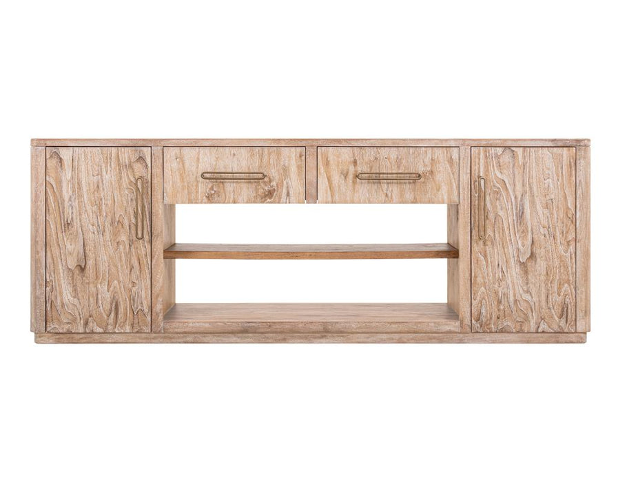 White Balam Wall Unit, TV Stand 80" with Electric Fireplace Insert - Ogle Furniture (TN)