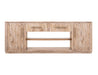 White Balam Wall Unit, TV Stand 80" with Electric Fireplace Insert - Ogle Furniture (TN)