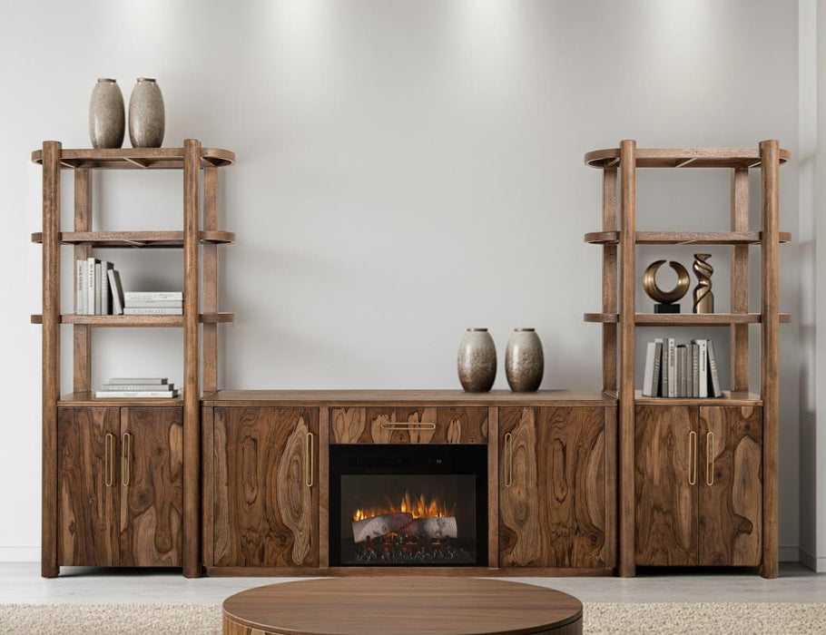 1 Drawer & 2 Door, TV Stand with Electric Fireplace Insert - Ogle Furniture (TN)