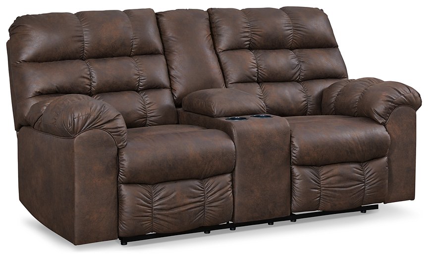 Derwin Reclining Loveseat with Console - Ogle Furniture (TN)