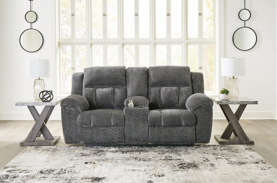 Frohn Reclining Loveseat with Console - Ogle Furniture (TN)