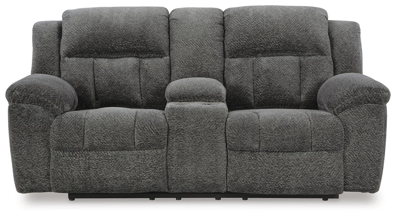 Frohn Reclining Loveseat with Console - Ogle Furniture (TN)