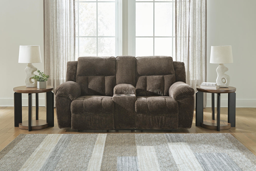 Frohn Reclining Loveseat with Console - Ogle Furniture (TN)