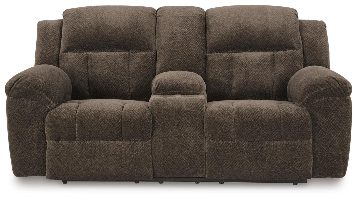 Frohn Reclining Loveseat with Console - Ogle Furniture (TN)