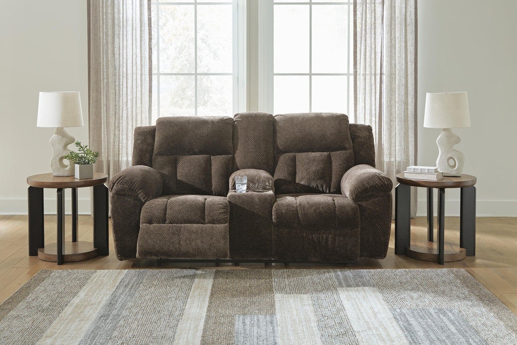 Frohn Reclining Loveseat with Console - Ogle Furniture (TN)
