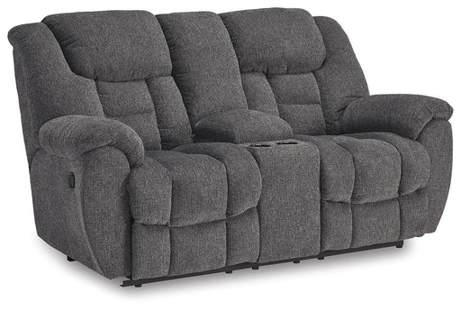 Foreside Reclining Loveseat with Console - Ogle Furniture (TN)