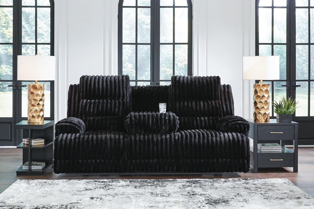 Rhine Falls Power Reclining Sofa with Drop Down Table