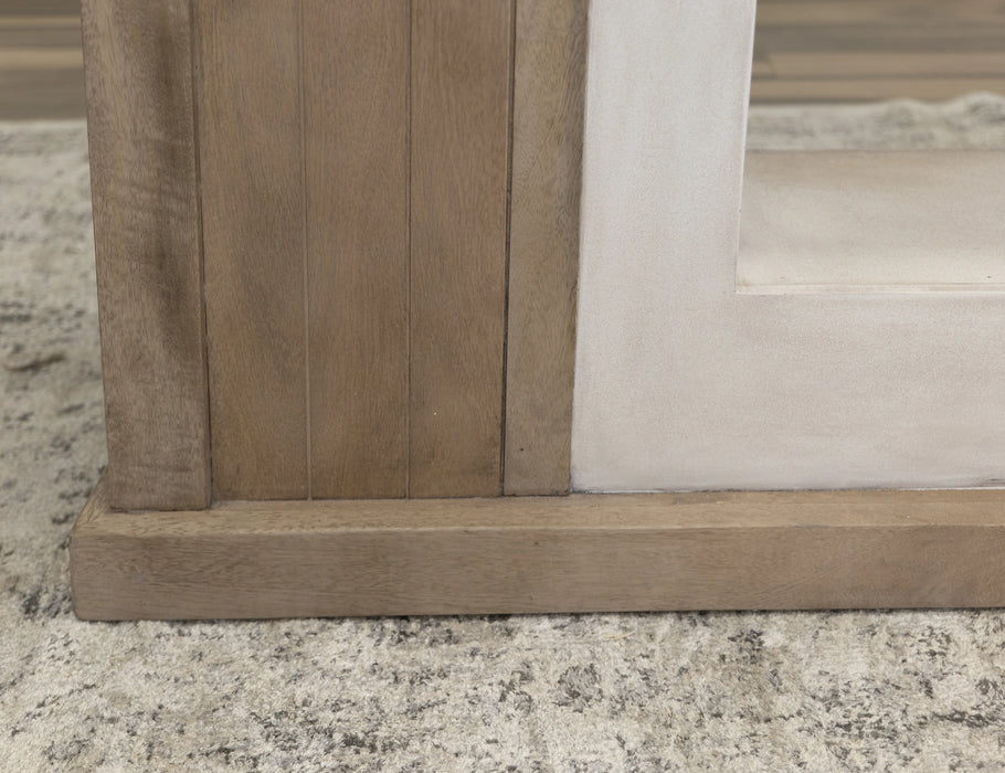 Natural Parota Electric Fireplace Console