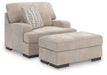 High Profile Chair & Ottoman Living Room Set - Ogle Furniture (TN)