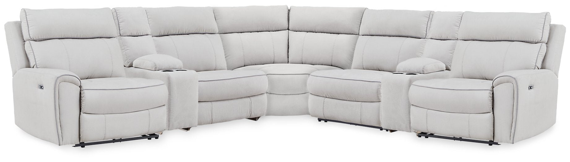 Social Pointe Reclining Sectional with Storage Consoles - Ogle Furniture (TN)