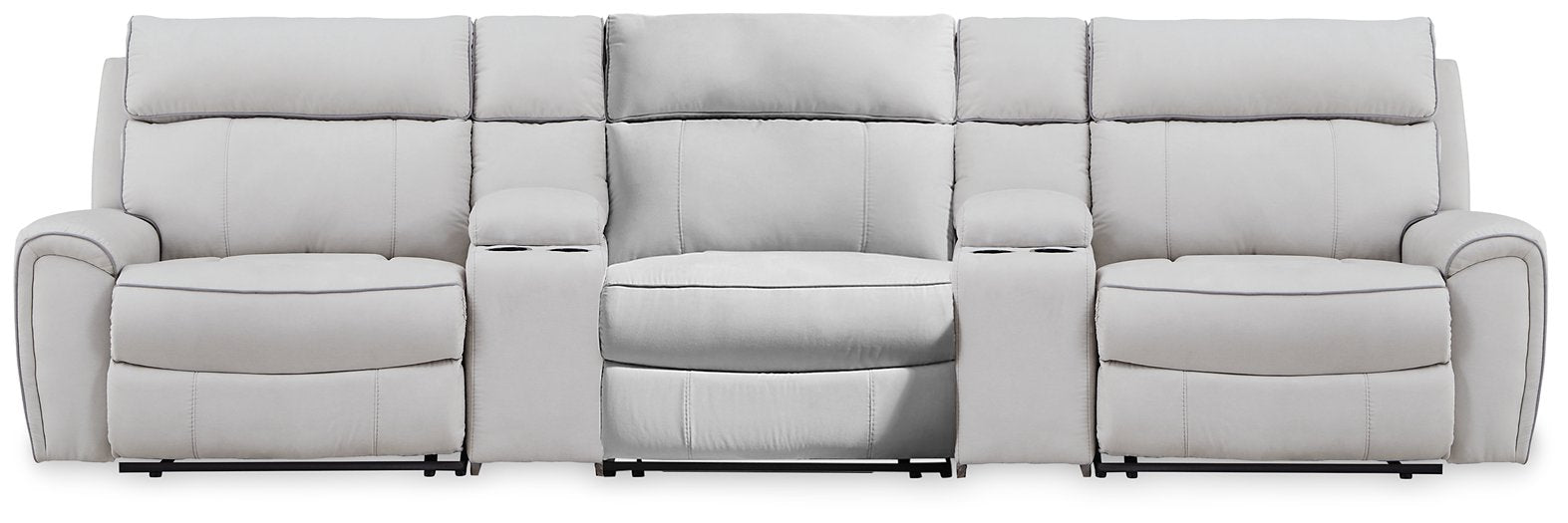 Social Pointe Reclining Sectional with Storage Consoles - Ogle Furniture (TN)
