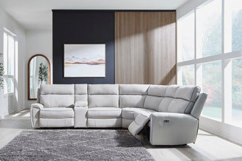 Social Pointe Reclining Sectional with Storage Consoles - Ogle Furniture (TN)