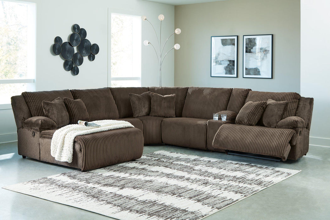 Top Tier Reclining Sectional with Chaise - Ogle Furniture (TN)