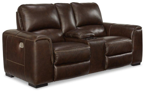 Alessandro Power Reclining Loveseat with Console - Ogle Furniture (TN)