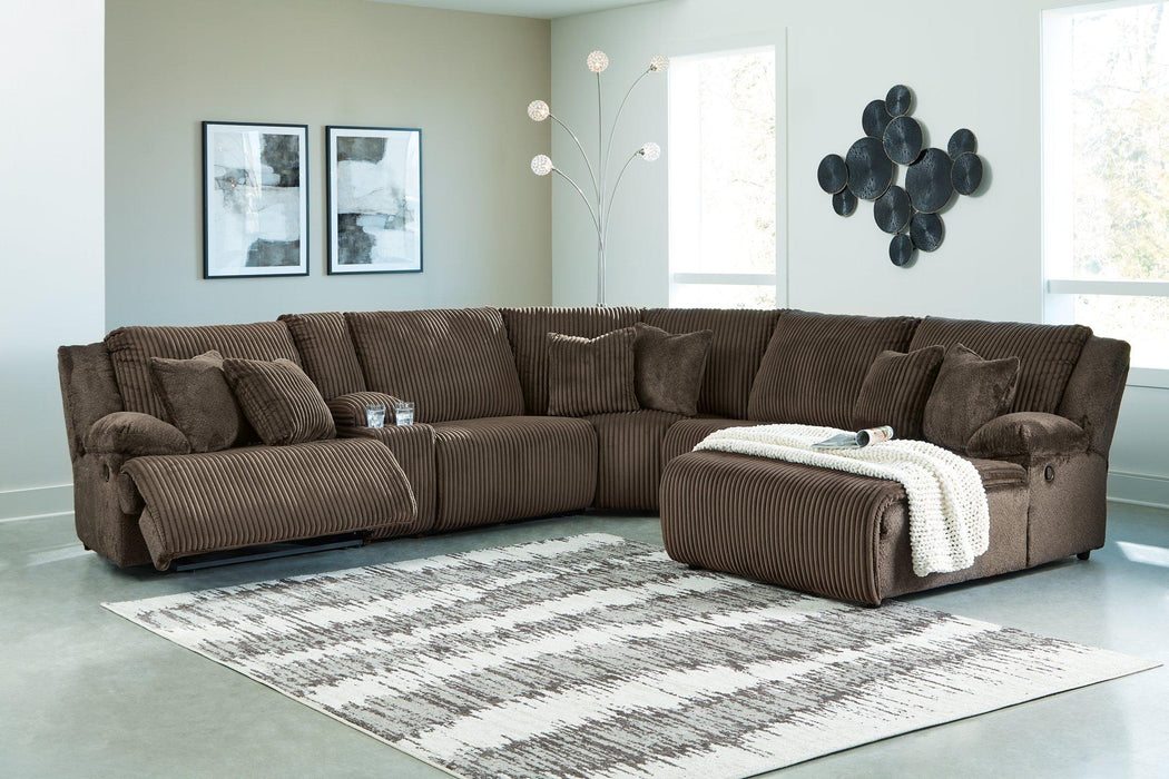 Top Tier Reclining Sectional with Chaise - Ogle Furniture (TN)