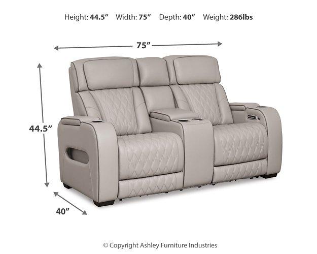 Boyington Power Reclining Loveseat with Console - Ogle Furniture (TN)