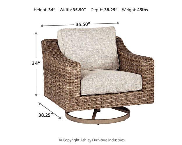 Beachcroft Outdoor Swivel Lounge with Cushion - Ogle Furniture (TN)