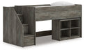 Frandern Loft Bed with Bookcase Storage - Ogle Furniture (TN)