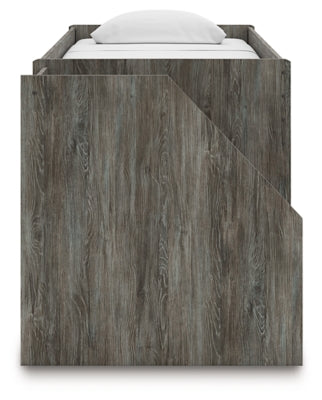 Frandern Loft Bed with Bookcase Storage - Ogle Furniture (TN)