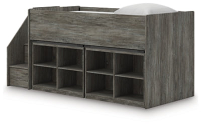 Frandern Loft Bed with Bookcase Storage - Ogle Furniture (TN)
