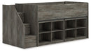 Frandern Loft Bed with Bookcase Storage - Ogle Furniture (TN)