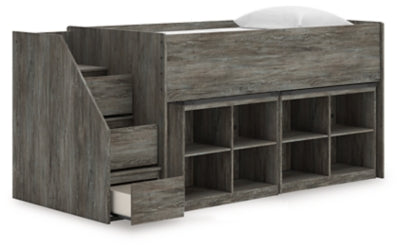 Frandern Loft Bed with Bookcase Storage - Ogle Furniture (TN)