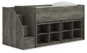 Frandern Loft Bed with Bookcase Storage - Ogle Furniture (TN)