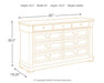Bolanburg Dresser and Mirror - Ogle Furniture (TN)