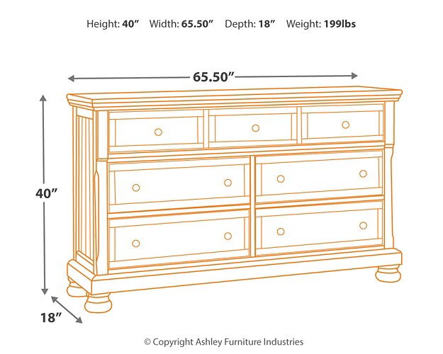 Flynnter Dresser and Mirror - Ogle Furniture (TN)