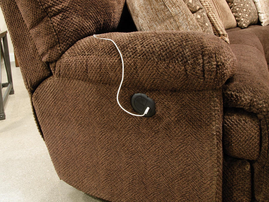Catnapper Furniture Lay Flat Right Side Facing Recliner in Chocolate