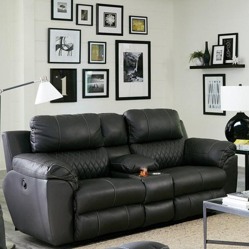 Catnapper Sorrento Power Reclining Console Loveseat in Anthracite image
