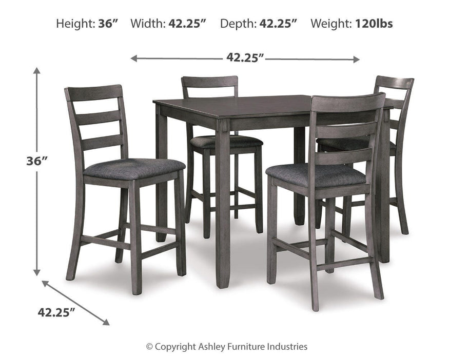 Bridson Counter Height Dining Table and Bar Stools (Set of 5) - Ogle Furniture (TN)