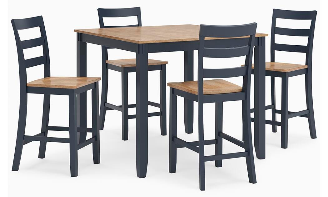 Gesthaven Counter Height Dining Table and 4 Barstools (Set of 5) - Ogle Furniture (TN)