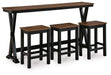 Wildenauer Counter Height Dining Table and 3 Barstools Set - Ogle Furniture (TN)