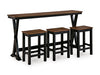 Wildenauer Counter Height Dining Table and 3 Barstools Set - Ogle Furniture (TN)