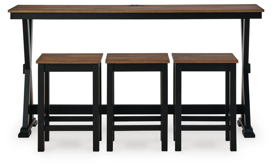 Wildenauer Counter Height Dining Table and 3 Barstools Set - Ogle Furniture (TN)