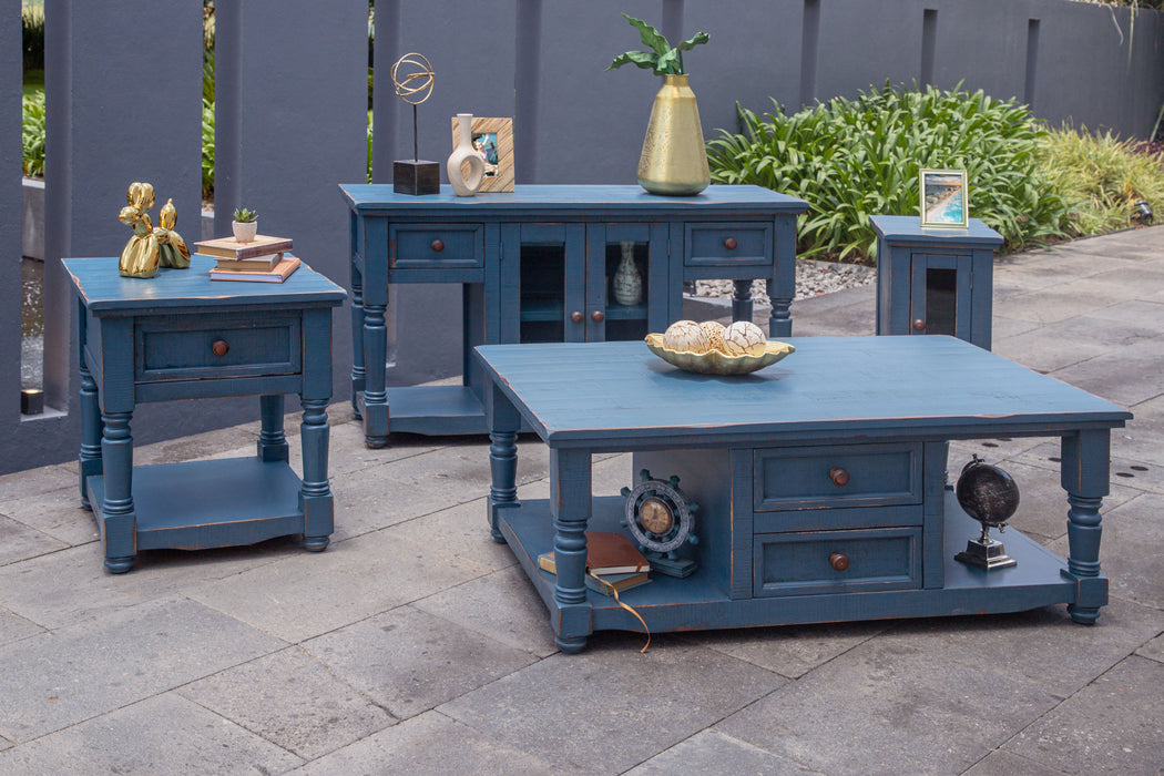 Aruba 2 Drawer & 2 Doors. Sofa Table, Dark Blue finish