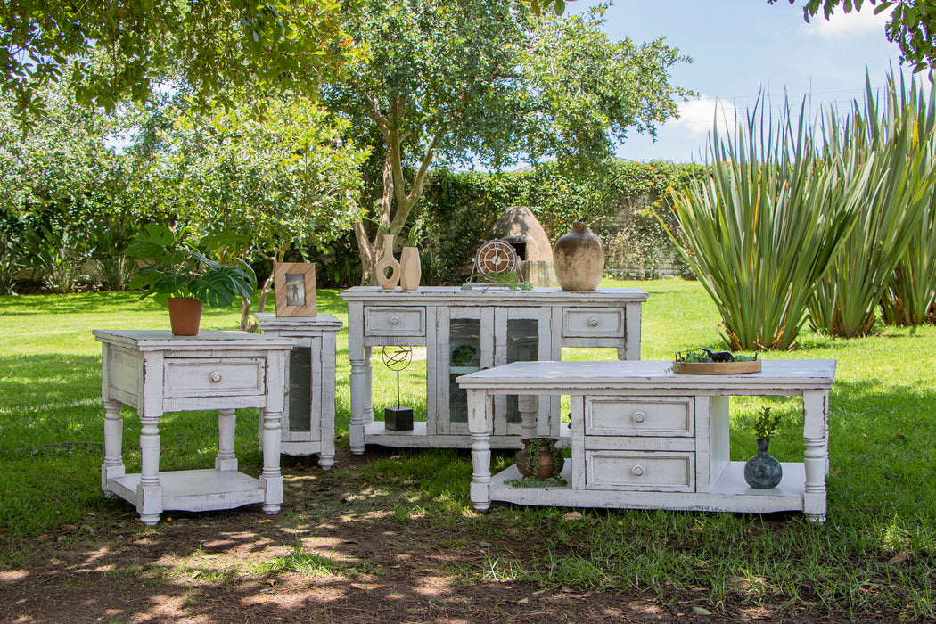 Aruba 4 Drawer, Cocktail Table, w/ White finish