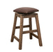 Antique Multicolor 24" Swivel Stool - with Faux Leather seat image