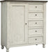 Stone 5 Drawer with 1 Door Gentleman's Chest in Two Tone image